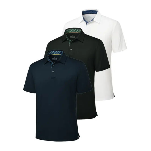 3-Pack Men’s Polo Shirts - Soft Cotton, Short Sleeve Comfort