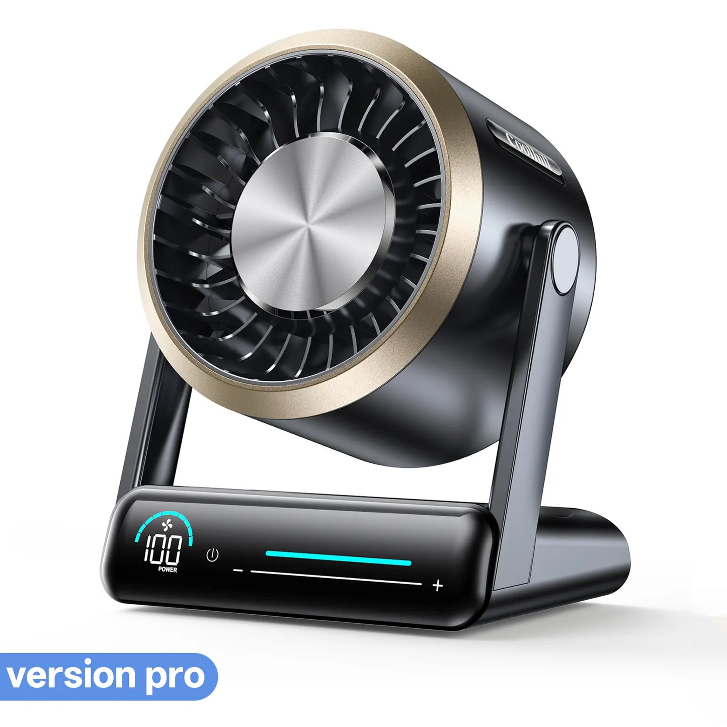 Coolhill Desktop Fan Turbo Table Fan 100 Speeds LED