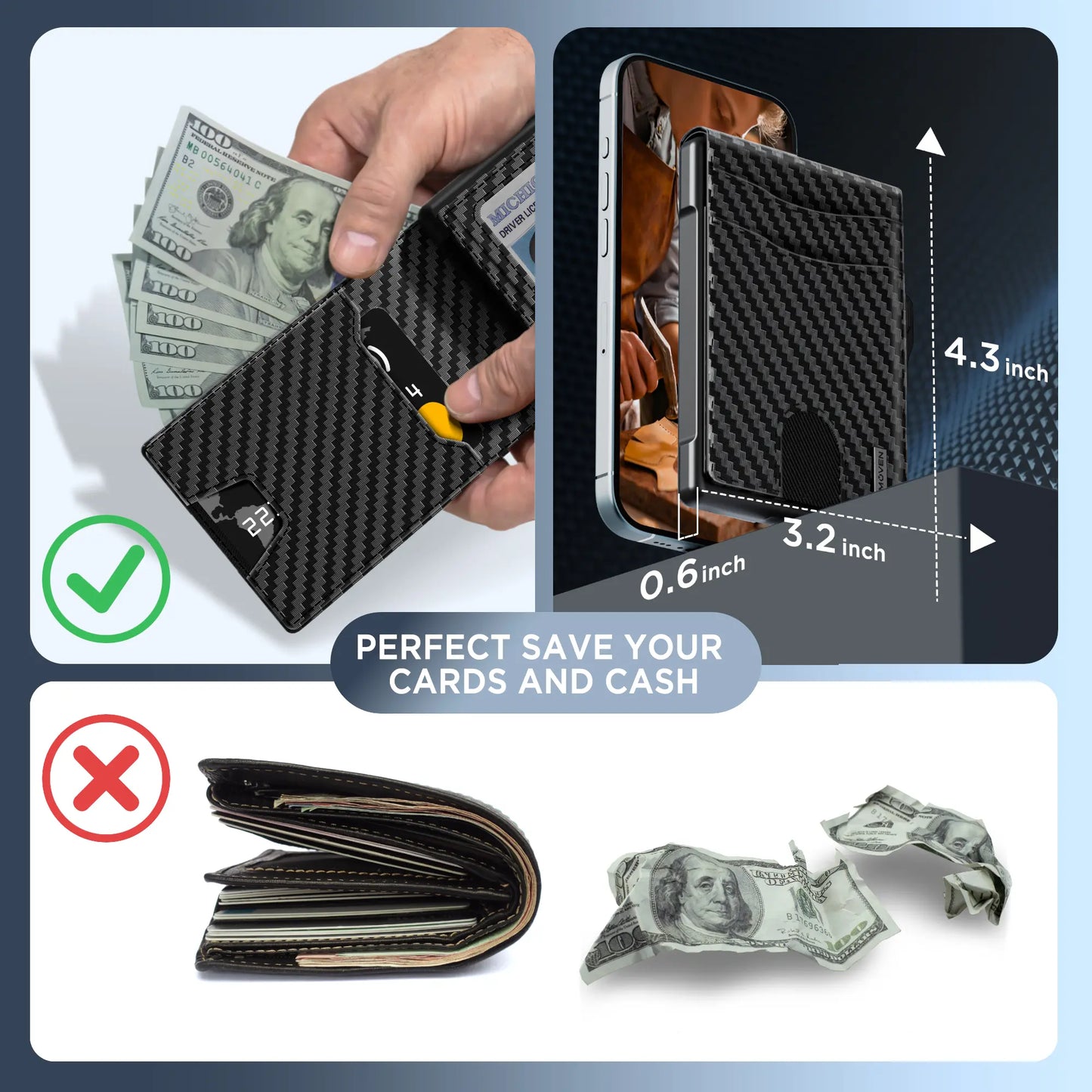 Premium Slim Leather Wallet for Men | RFID Blocking & Everyday Carry Ready – Umoven