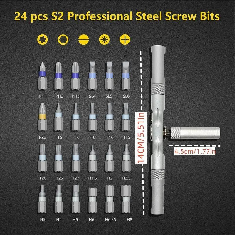 SEESE 24 in 1 Magnetic Screwdriver Set - Portable Tool Kit